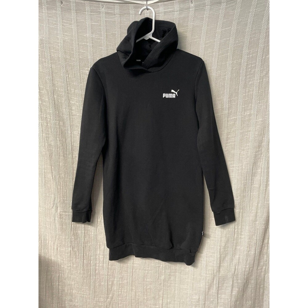 Puma black hooded winterized sweatshirt dress S